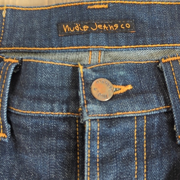 Men’s Nudie Jeans Grim Tim Dry Navy - Picture 2 of 12